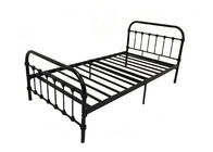 ISO18001 Modern Adult Black Metal Single Bed Frame