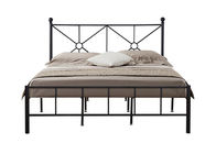 Bedroom 0.6mm Thickness 10.24inches Metal Double Bed
