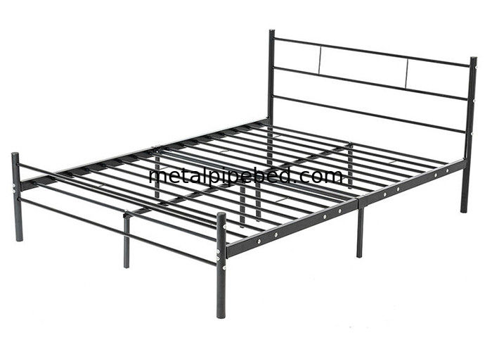 Elegant Black Simple Style 0.6mm Iron Folding Double Bed